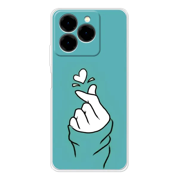 Чехол с рисунком «Сердечко на бирюзовом» для Ulefone Note 20 Pro Чехол с рисунком «Сердечко на бирюзовом» для Ulefone Note 20 Pro