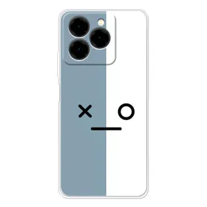 Силиконовые Чехлы (смешные стикеры) для Ulefone Note 20 Pro (Серо-белый)