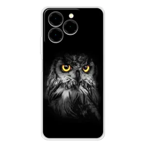 Чехлы с принтом СОВЫ для Ulefone Note 20 Pro (Сова на чёрном)