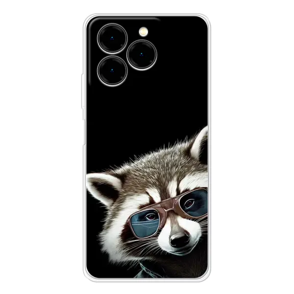 Чехол с рисунком «Стильный Енот» для Ulefone Note 20 Pro Чехол с рисунком «Стильный Енот» для Ulefone Note 20 Pro