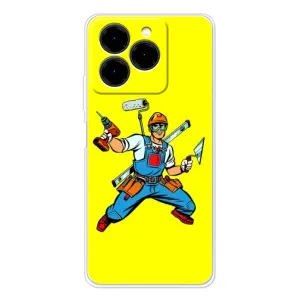 Силиконовый бампер (Работники) на Ulefone Note 20 Pro (Строитель)