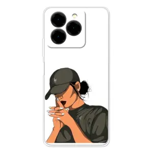 Силиконовый Чехол на Ulefone Note 20 Pro с картинкой Стильных Девушек (В зеленом)