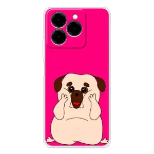 Чехол (ТПУ) Милые собачки для Ulefone Note 20 Pro (Веселый Мопсик)