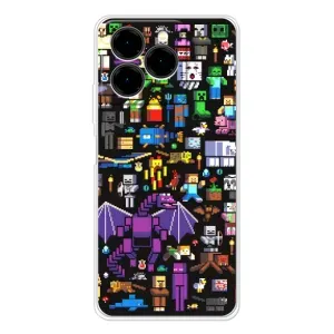 Чехол майнкрафт для Ulefone Note 20 Pro (Все персонажи)