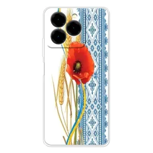 Силіконовый Чохол на Ulefone Note 20 Pro з картинкой Вишиванки (Вишиванка з квіткою)
