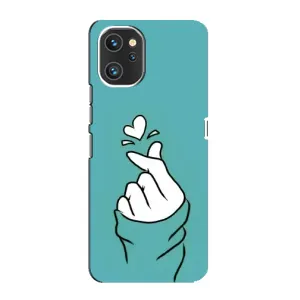 Чехлы (Знак сердечка) на Umidigi A13 Pro (Сердечко на бирюзовом)