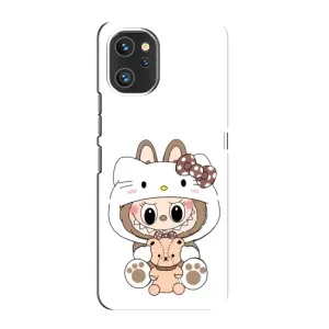 Чехол с принтом Лабубу для Umidigi A13 (Белый Лабубу)