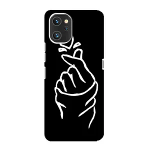 Чехлы (Знак сердечка) на Umidigi A13 (Сердце на черном)