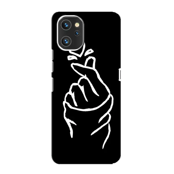 Чехол с рисунком «Сердце на черном» для UMIDIGI A13 Чехол с рисунком «Сердце на черном» для UMIDIGI A13