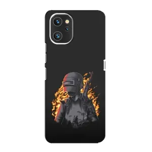Силиконовый чехол с картинкой "Герой Pubg" на Umidigi A13 (В огне)