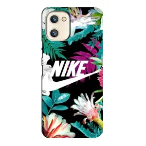 Силиконовый Чехол на Umidigi A13s с картинкой Nike (Цветочный Nike)