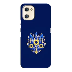 Чохол з картинкою (Патріотичний ГЕРБ) на Umidigi A13s (Герб в квітах)