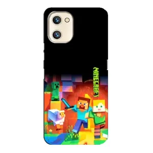Чехлы для Umidigi A13s (Персонажи Майн Крафт) (Герой Майнкрафт)