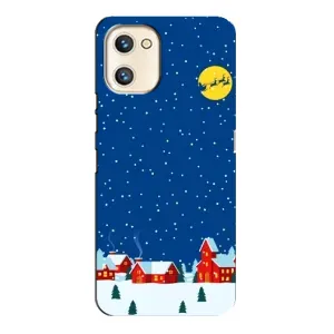 Силиконовый бампер на рождество для Umidigi A13s (Город в снегу)