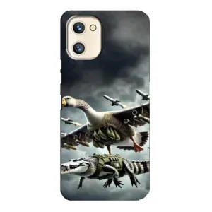 Чехол с мемами тралалело тралала для Umidigi A13s (Гусини и крокодило)