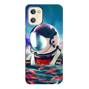 Силиконовый Чехол с принтом "Космонавты" на Umidigi A13s (Космонавт в воде)