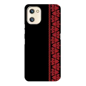 Силиконовый Чехол на Umidigi A13s (Красная Вышиванка)