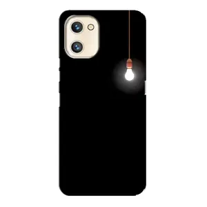 Чехол с картинками на черном фоне для Umidigi A13s (Лампочка)