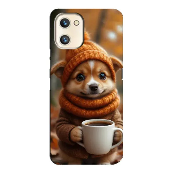 Чехол с рисунком «Собачка с кофе» для UMIDIGI A13s Чехол с рисунком «Собачка с кофе» для UMIDIGI A13s