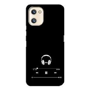 Чехол с картинками на черном фоне для Umidigi A13s (Плеер)