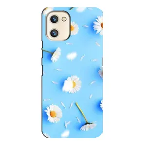 Чохол з Квітами для Umidigi A13s (ромашки на блакитному)