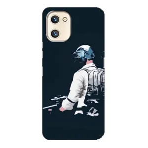 Силиконовый чехол с картинкой "Герой Pubg" на Umidigi A13s (В экиперовке)