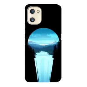 Летний Чехол на Umidigi A13s (Синий Водопад)