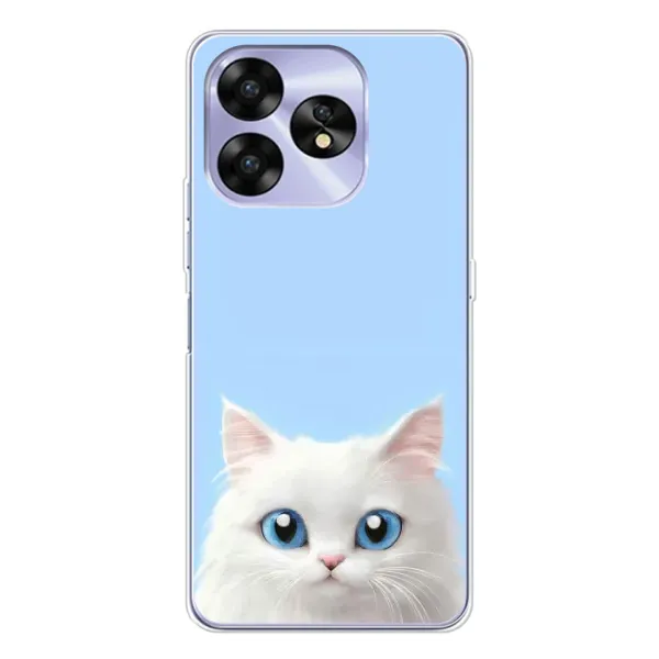 Чехол с рисунком «Белый кот» для UMIDIGI A15 Чехол с рисунком «Белый кот» для UMIDIGI A15