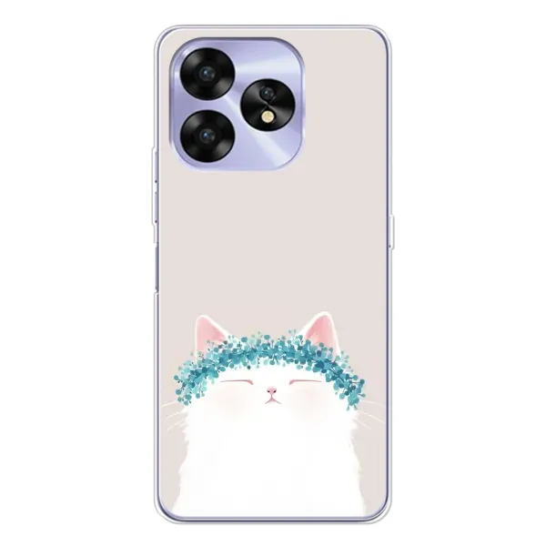 Чехол с рисунком «Белый котик» для UMIDIGI A15 Чехол с рисунком «Белый котик» для UMIDIGI A15