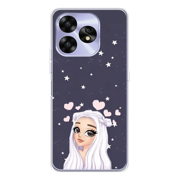 Чехол с рисунком «Девушка и сердечки» для UMIDIGI A15 Чехол с рисунком «Девушка и сердечки» для UMIDIGI A15