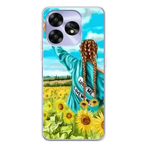 Чехол Стильные девушки на UMIDIGI A15 (Девушка на поле)