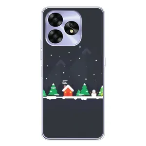 Силиконовый бампер на рождество для UMIDIGI A15 (Город зимний)