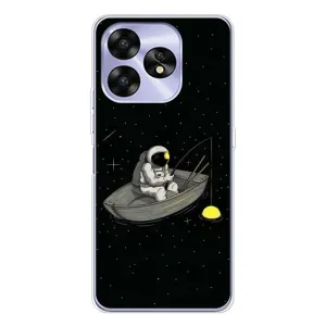 Силиконовый Чехол с принтом "Космонавты" на UMIDIGI A15 (Космонавт на рыбалке)