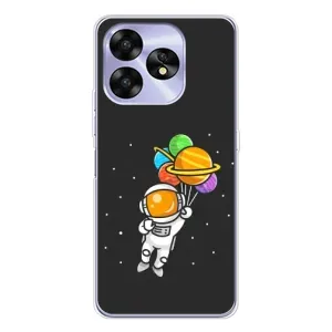 Силиконовый Чехол с принтом "Космонавты" на UMIDIGI A15 (Космонавт с шариками)