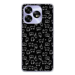 Чохол на тематику: Коти для UMIDIGI A15 (Котики на чорному)
