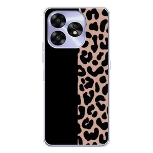 Чехол с леопардовым принтом на UMIDIGI A15 (Леопардовый фон)