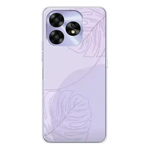 Чехол цветочный дизайн для UMIDIGI A15 (Монстера фиолетовая)