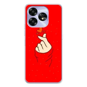 Чехлы (Знак сердечка) на UMIDIGI A15 (Сердце на красном)