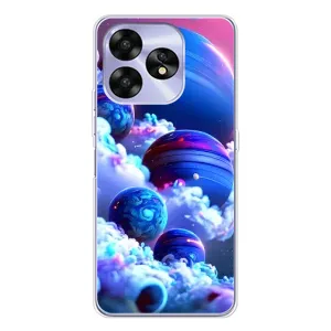Чехлы КОСМОС для UMIDIGI A15 (Синие планеты)