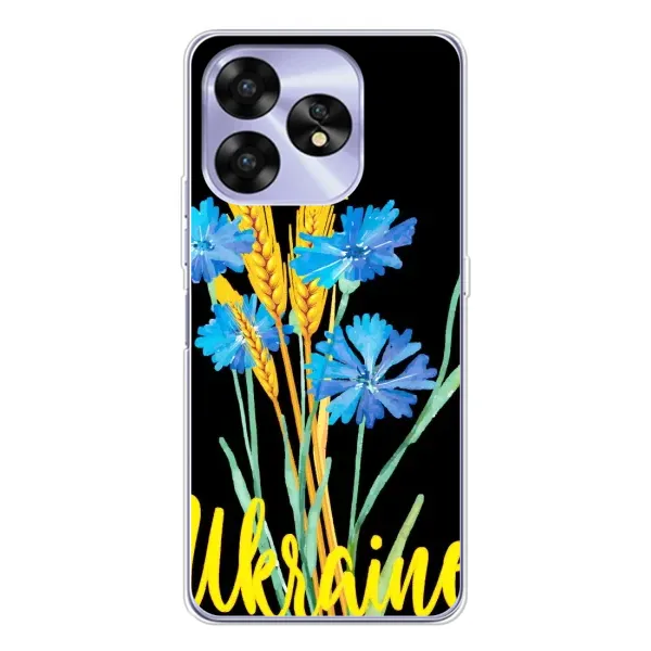 Чехол с рисунком «Ukraine в цветочках» для UMIDIGI A15 Чехол с рисунком «Ukraine в цветочках» для UMIDIGI A15