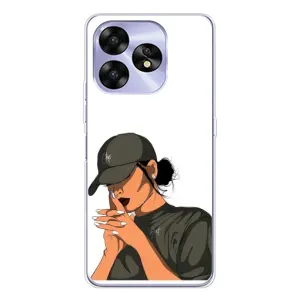 Силиконовый Чехол на UMIDIGI A15 с картинкой Стильных Девушек (В зеленом)