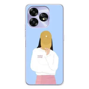Силиконовый Чехол на UMIDIGI A15 с картинкой Стильных Девушек (Желтая кепка)