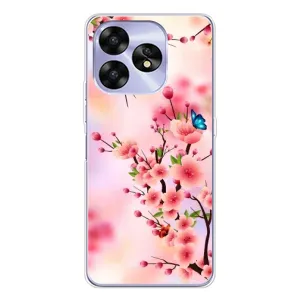 Чехол с принтом САКУРЫ на UMIDIGI A15C (Бабочки на сакуре)