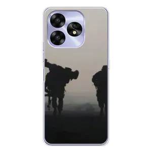 Чехлы на военную тематику для UMIDIGI A15C (Бой солдат)