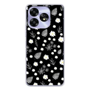 Чехлы с тематикой "ЦВЕТЫ" на UMIDIGI A15C (цветение на чорном)
