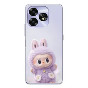 Чехол с принтом Лабубу для UMIDIGI A15C (Фиолетовый Лабубу)