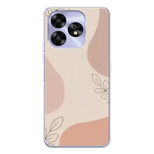 Чехол цветочный дизайн для UMIDIGI A15C (Коричневый фон)