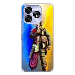 Чехол с картинкой (Патриотический КОЗАК) на UMIDIGI A15C (Козак с крыльями)