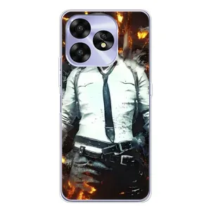 Силиконовый чехол с картинкой "Герой Pubg" на UMIDIGI A15C (Man Пубг)