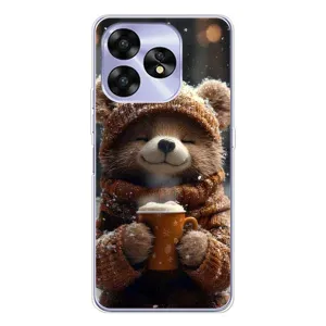 Друкований чохол 'Звірята з кавою' для UMIDIGI A15C (Ведмедик з кавою)